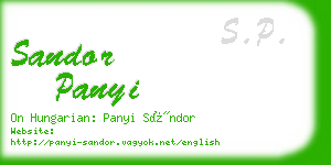 sandor panyi business card